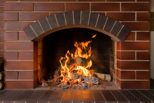 Brick Fireplace Installation in Akron
