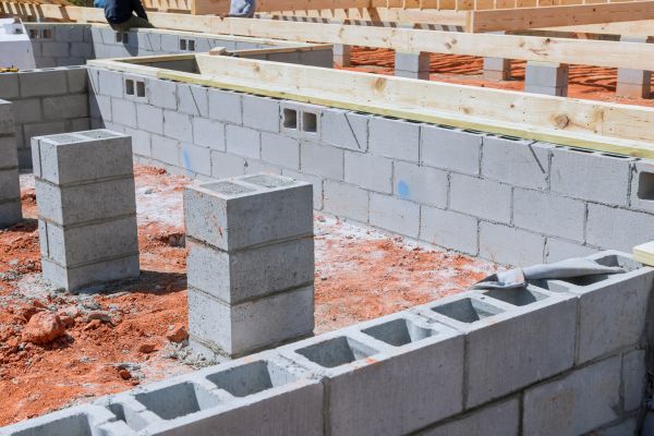 Cement Block Installation in Akron
