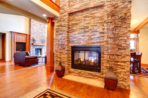 Stone Hearth Installation in Akron